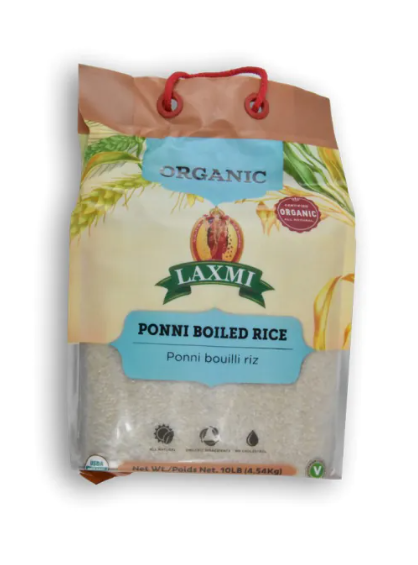 LAXMI Ponni Boiled Rice Organic 10 LBS